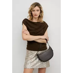 Answear.LAB bluza culoarea maro, neted imagine