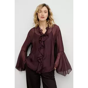 Answear.LAB bluza culoarea bordo, neted imagine