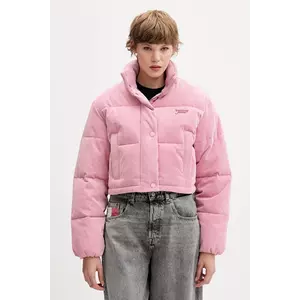 Tommy Jeans geacă culoarea roz, de iarnă, oversize, DW0DW21658 imagine