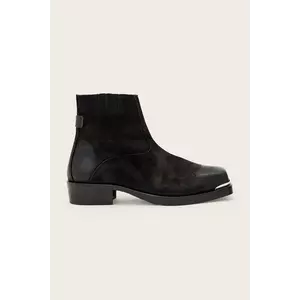 AllSaints ghete de piele ORLA TOE CAP BOOT culoarea negru, M033FD imagine