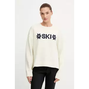 Helly Hansen pulover din amestec de lână BLISS culoarea bej, călduros, 54604 imagine