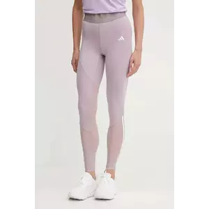adidas Performance leggins de antrenament HYGLM culoarea roz, cu imprimeu, JX7345 imagine