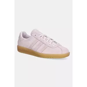 adidas Originals sneakers din piele întoarsă Bermuda culoarea roz, JS3973 imagine