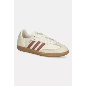 adidas Originals sneakers din piele Samba Og culoarea bej, JS1361 imagine