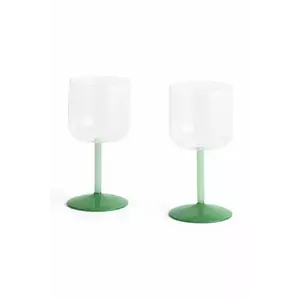 HAY set de pahare de vin 7, 5 x 15 cm 2-pack culoarea verde imagine