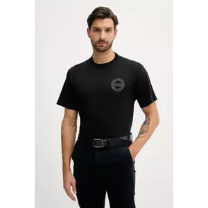 Versace Jeans Couture tricou din bumbac culoarea negru, cu imprimeu, 79GAHT06 CJ00T imagine