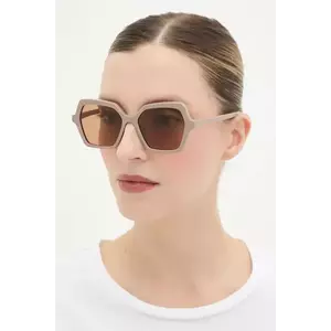 Alexander McQueen ochelari de soare culoarea bej, AM0537S imagine