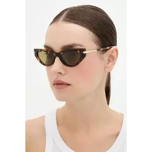 Alexander McQueen ochelari de soare culoarea maro, AM0520S imagine