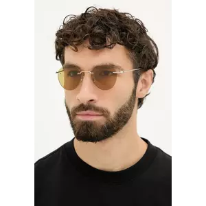 Montblanc ochelari de soare culoarea argintiu, MB0428S imagine