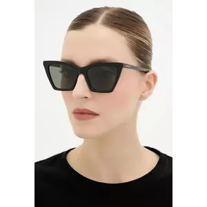 Alexander McQueen ochelari de soare culoarea negru, AM0536S imagine