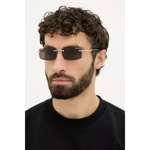 Montblanc ochelari de soare culoarea auriu, MB0443S imagine