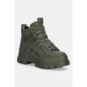 Buffalo bocanci Aspha Nc Mid culoarea verde, cu platformă, 1622602-KHA imagine