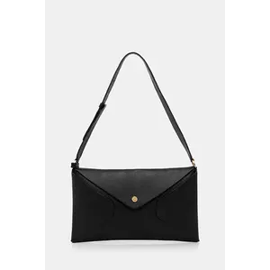 Pollini poșetă de piele culoarea negru, PC4413PP0N QC0 imagine