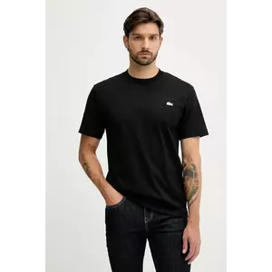 Lacoste tricou din bumbac culoarea negru, uni, TH5492 imagine
