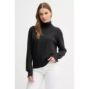 Pepe Jeans pulover din amestec de cașmir culoarea negru, light, cu guler, PL7000036 imagine