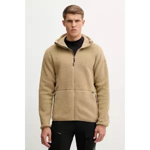 Haglöfs hanorac fleece Funäs culoarea verde, cu glugă, uni, 607817 imagine