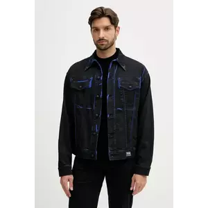 Versace Jeans Couture geacă jeans culoarea negru, de tranziție, 79GAS40B EW015D29 imagine