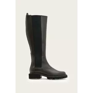 AllSaints ghete de piele MAEVE BOOT culoarea maro, cu toc plat, W098FB imagine