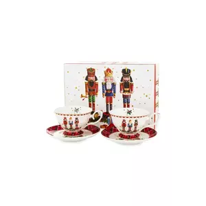 home & lifestyle set de cești și farfurioare pentru 2 persoane. 4-pack imagine