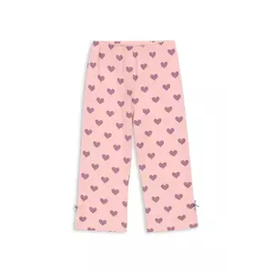 Konges Sløjd pantaloni DREY SLIT PANTS GOTS culoarea roz, cu imprimeu, KS103787 imagine