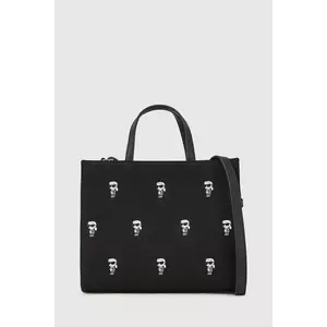 Karl Lagerfeld geantă de bumbac culoarea negru, A4W50008 imagine