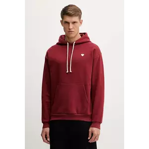 Hummel bluză culoarea bordo, cu glugă, uni, 232944 imagine