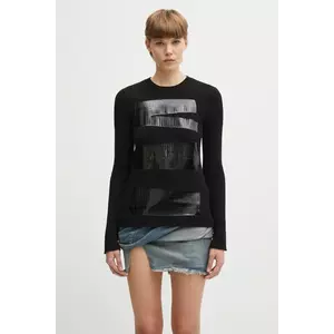 MM6 Maison Margiela pulover din amestec de lână culoarea negru, light, S62HL0041.M13196.900S imagine