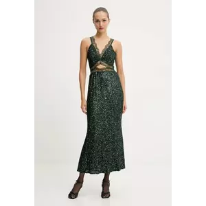 Never Fully Dressed rochie culoarea verde, maxi, mulată, NFDDR3066 imagine