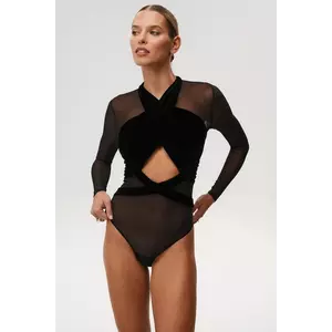 Undress Code body Thong culoarea negru, uni, 814 imagine