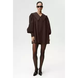 Undress Code rochie culoarea maro, mini, oversize, 1055 imagine