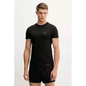 Just Cavalli tricou din bumbac 2-pack culoarea negru, uni, 79OAJU03 CJUT1 imagine