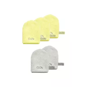 GLOV o mănușă pentru îndepărtarea machiajului și curățarea feței folosind doar apă. ICONIC MITT 5-pack culoarea galben imagine