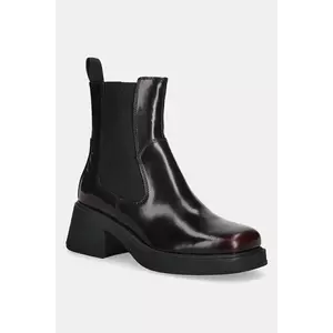 Vagabond Shoemakers ghete chelsea de piele DORAH culoarea bordo, cu toc drept, 5642-004-54 imagine