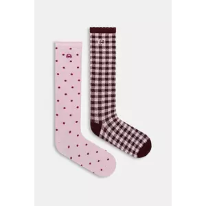 United Colors of Benetton șosete copii 2-pack culoarea roz, 6AO30704B imagine