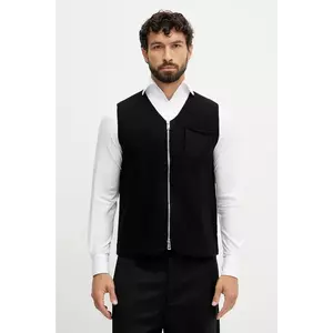 Mos Mosh vestă de lână RYAN culoarea negru, de tranziție, 508970 imagine