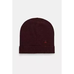 United Colors of Benetton pălărie din amestec de lână culoarea bordo, 122HDA013 imagine