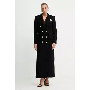 Elisabetta Franchi haină cu lână culoarea negru, CP00256E2 imagine