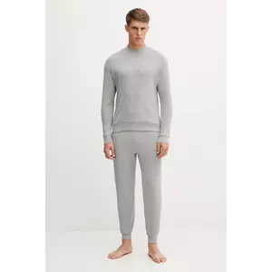 United Colors of Benetton pijama culoarea gri, melanj, 3PCF4P02X imagine