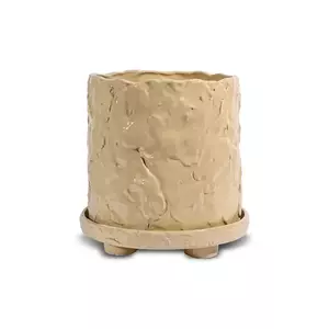 Byon ghiveci de flori cu farfurie x Emma Widell, Muddy 23, 5 cm L culoarea bej imagine