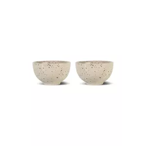 Sagaform set de boluri Ditte 12 cm 2-pack culoarea bej imagine