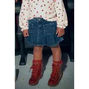 Mayoral fustă denim pentru copii culoarea bleumarin, mini, evazați, 4901 imagine