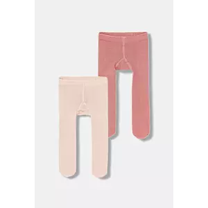 United Colors of Benetton colanți pentru bebelusi 2-pack culoarea roz, 6AO3A7008 imagine