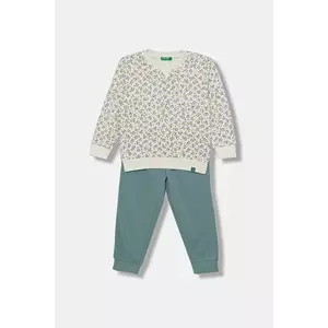 United Colors of Benetton trening de bumbac pentru copii 2-pack culoarea turcoaz, 3YWXGK00R imagine