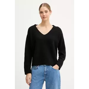 United Colors of Benetton pulover din amestec de lână culoarea negru, 126WD402Z imagine