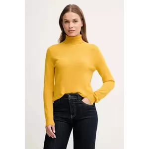 United Colors of Benetton pulover de lână culoarea gri, cu guler, 1002D2348 imagine