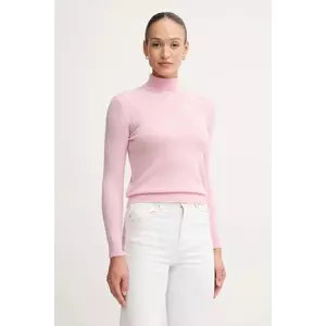 United Colors of Benetton pulover de lână culoarea gri, cu guler, 1002D2348 imagine