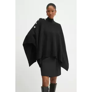 Morgan poncho 5ROUE culoarea negru, călduros, 5ROUE imagine