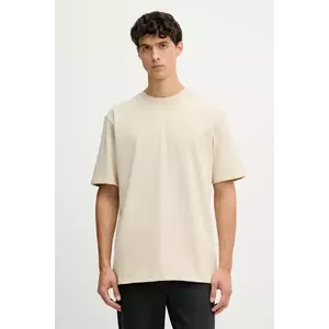 Lindbergh tricou din bumbac culoarea bej, uni, 30.400120 imagine