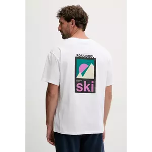 Rossignol tricou din bumbac WATERFALL RELAX culoarea alb, cu imprimeu, RLOMY05 imagine