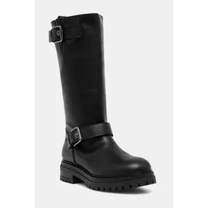 Pollini cizme culoarea negru, cu toc plat, SA24174G0NTC0000 imagine